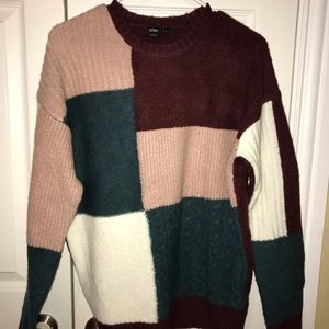 Color block sweater